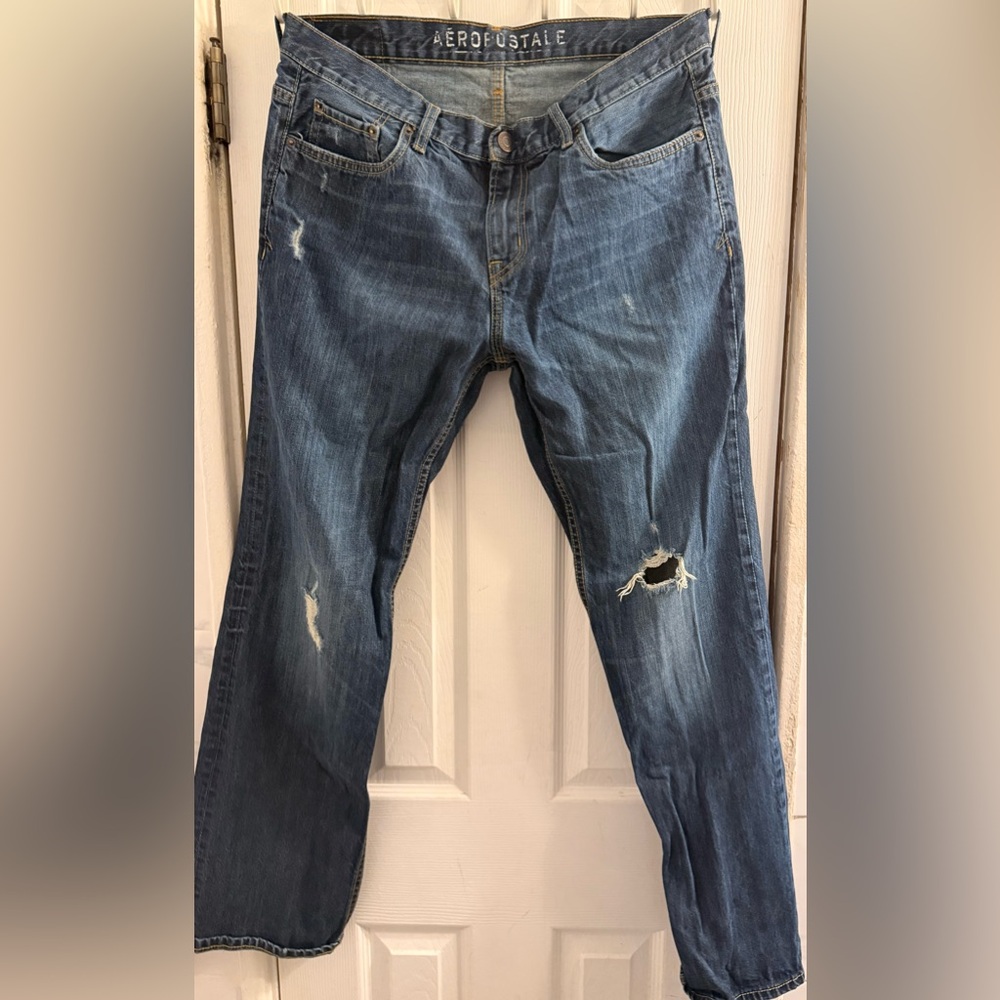 Aeropostale Classic Blue Distressed Men's Jeans size 36